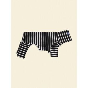 Little Beast Café in Paris Dog Onesie - Black & White Stripes - NWT XL